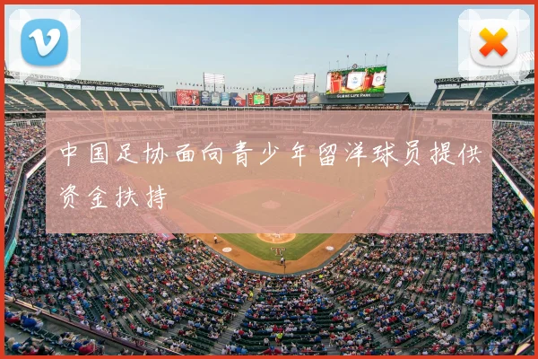 中国足协面向青少年留洋球员提供资金扶持